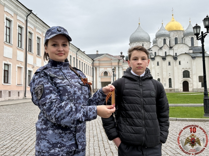Сотрудники вневедомственной охраны Росгвардии присоединились к акции «Георгиевская лента»